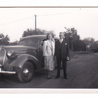 VANHA Valokuva UPEA Auto 1949 11,5 x 7 cm - pikkukuva 1