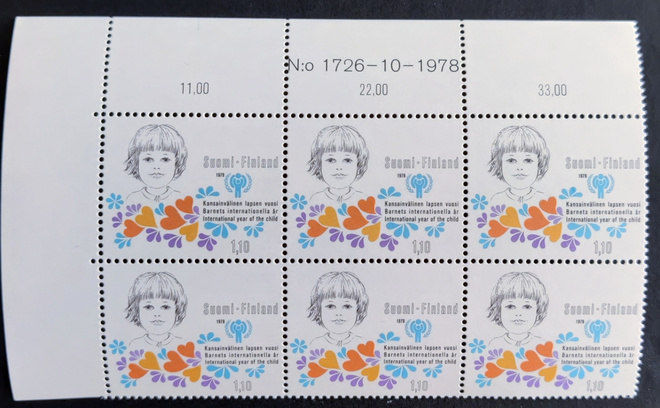 1979 Kansainvälinen lasten vuosi numerokuusilo **