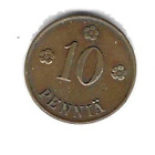 1921 10 PENNIÄ KOLIKKO KÄYTETTY - pikkukuva 1