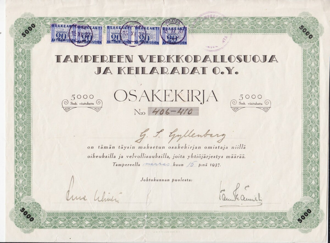 OKK 1937 Tamperee Verkkopallosuoja ja Keilaradat Oy