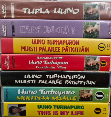 UUNO TURHAPURO VHS ELOKUVIA 7 KPL