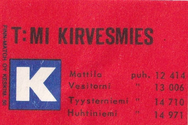 Tyysterniemi. Huhtiniemi, T:mi Kirvesmies,   b432