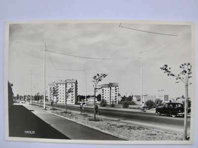 VANHA Postikortti Oulu 1957