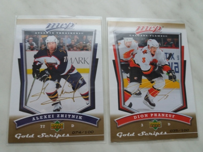 2007-08 Upper Deck MVP Gold Script /100 kortteja 4.50e/kpl