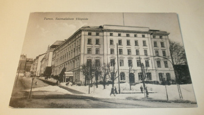 Turku, Suomalainen Yliopisto, talvikuva, vanha pk, ei p.