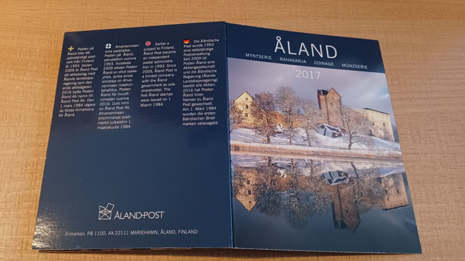 Eurorahasarja 2017 Åland 1c - 2€ + postimerkki UNC