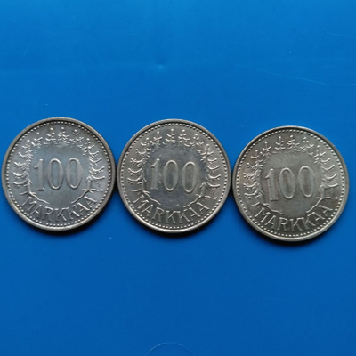 100 Markkaa hopeaa 1956, 1957 ja 1958