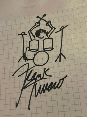 Frank Funaro nimikirjoitus ja piirustus