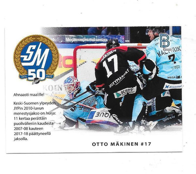 2024-25 BlueLine MatchCard #3/6 Otto Mäkinen JYP