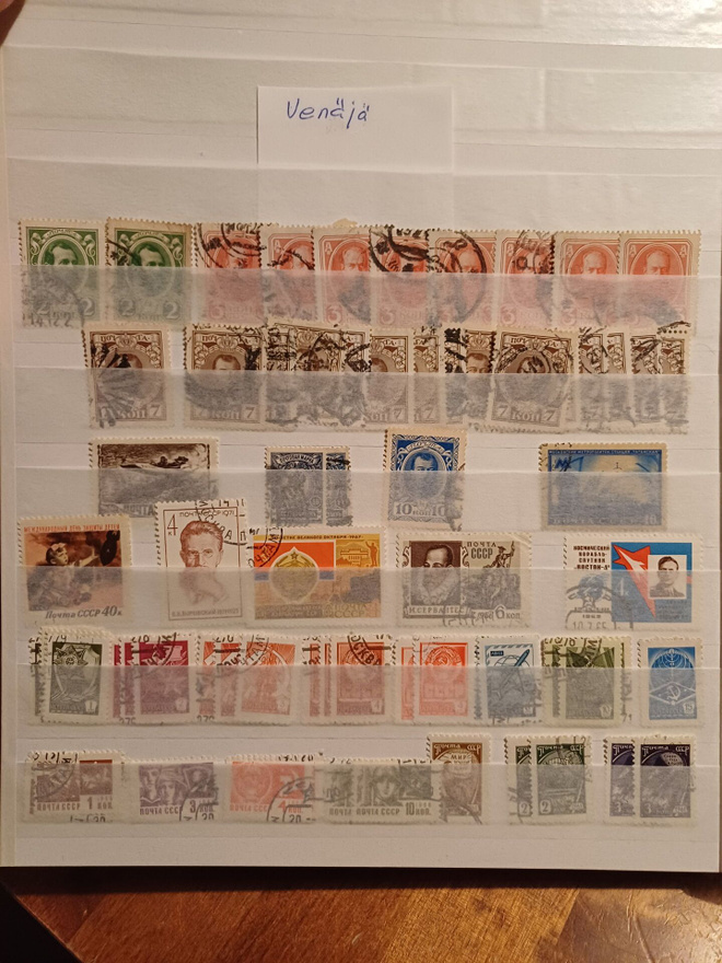 Leimattua Puolaa ja Venäjä merkkiä 7 sivulta