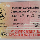 Pääsylippu Calgary Olympia 1988 Lehdistö Avaajaiset - pikkukuva 1