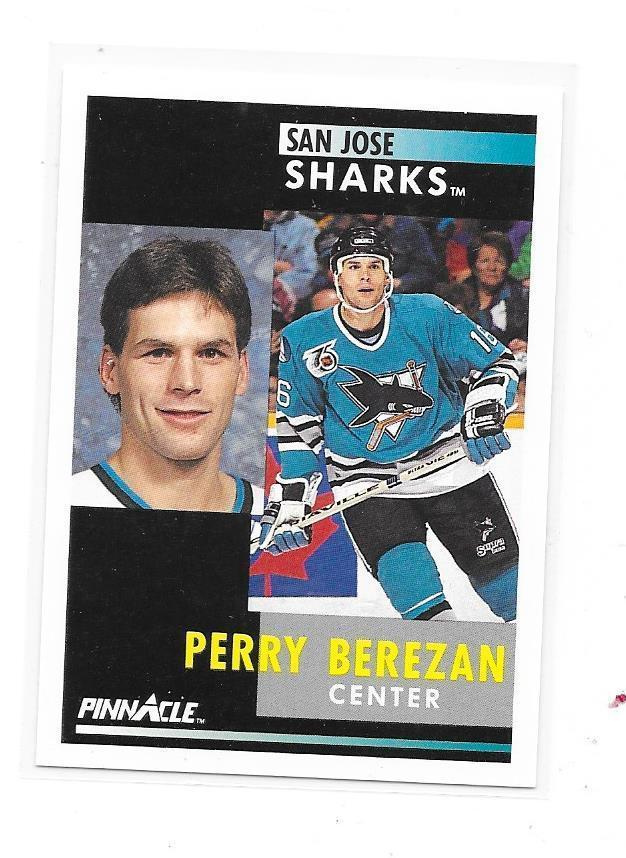 1991-92 Pinnacle #287 Perry Berezan San Jose Sharks