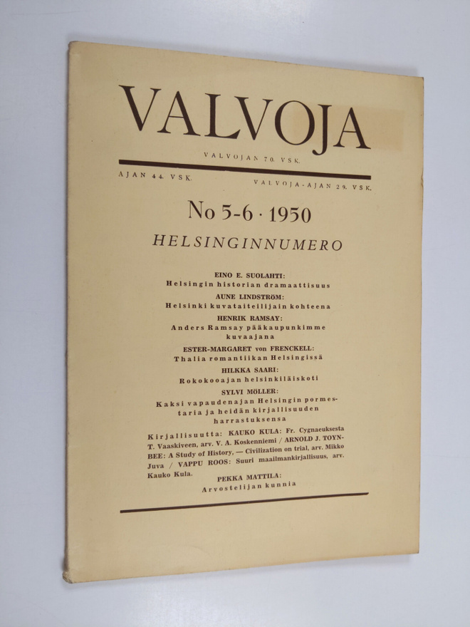 Valvoja  5-6/1950 : Helsinginnumero