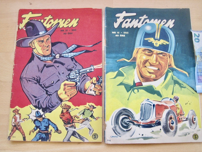 2 VANHAA Lehteä Fantomen 1953 N 15 + 21