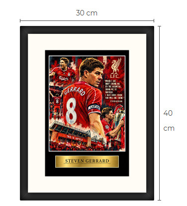 Uusi Steven Gerrard Liverpool FC art print Limited Edition