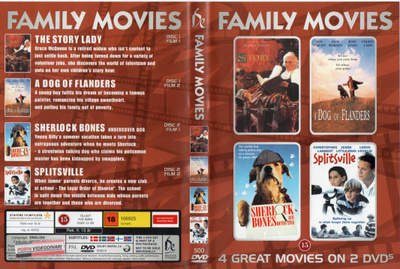 family movies (26 512) k -FI- DVD nordic, (2) 4 movies on