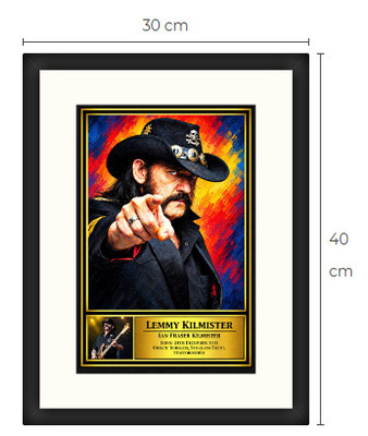 Uusi Lemmy Motörhead art print kehystetty 30 cm x 40 cm