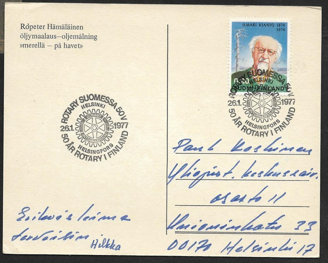 Helsinki - Rotary Suomessa 50v 26.1.1977