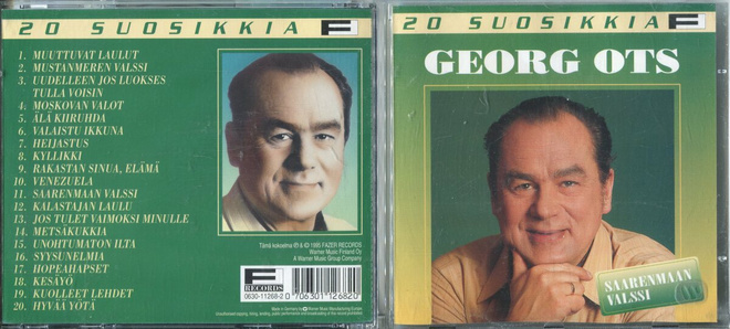 GEORG OTS . CD-LEVY . 20 SUOSIKKIA . SAARENMAAN VALSSI