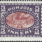 1920 Pohjois-Inkeri 5 mk ** LaPe P-I 13 postituore - pikkukuva 1