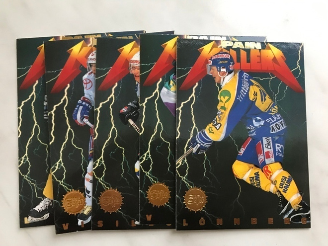 1995-96 Sisu Pain Killers kortteja 1.25e/kpl