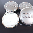Audi vannekeskiöt – Kromireunus, Kromi-Harmaa – 77mm (4kpl - pikkukuva 1