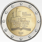 San Marino 2024 2 euro CC Civil Rights kortissaan - pikkukuva 3