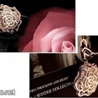 768 .. 9K Kulta Duble Rose Shape Style .. Kaulakoru - pikkukuva 3