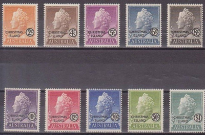 (S0005) CHRISTMAS ISLAND, 1958 (Queen Elizabeth II). MNH**