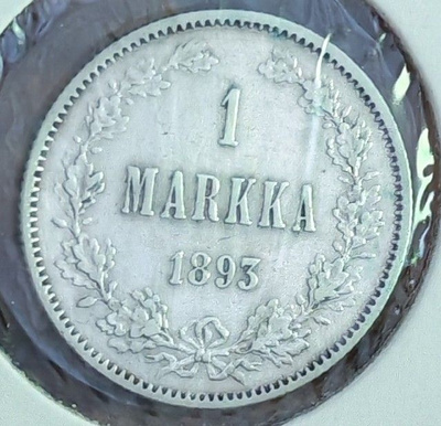1 MARKKA v.1893 hopeaa