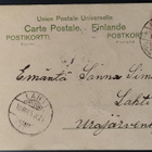 Postivaunun 8 (Tornio-Sjoki) leima UPU-kortilla 1905 Lahteen - pikkukuva 1