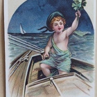 Uuden Vuoden lapsi peräsimessä neliapilan kanssa, p. 1905 - pikkukuva 1