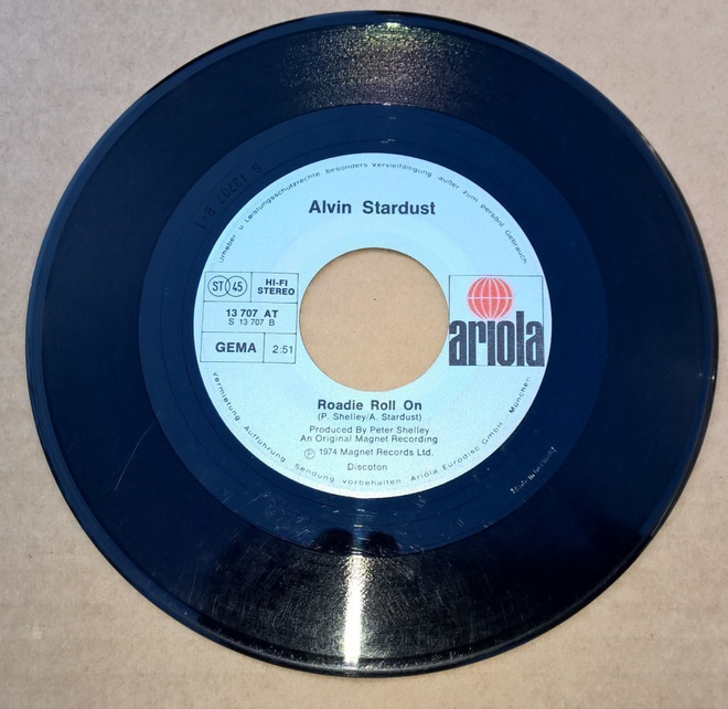 ALVIN STARDUST TELL MY WHY / ROADLE ROLL ON SINGLE 1974