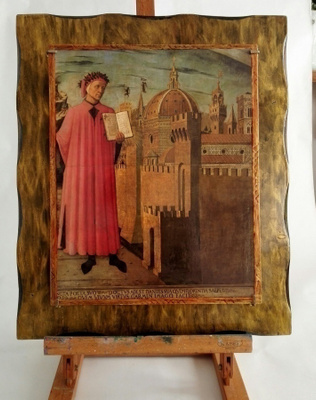 Dante con la Divina Commedia
