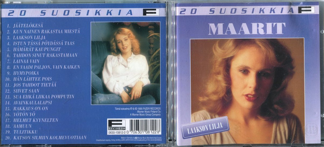 MAARIT . CD-LEVY . 20 SUOSIKKIA . LAAKSON LILJA