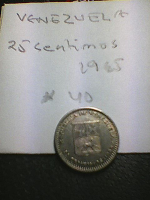 Venezuela 25 centimos 1965, km#40