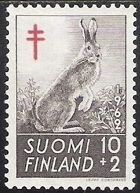 1962 TUB merkki Rusakko 10 + 2 mk ** LaPe 551