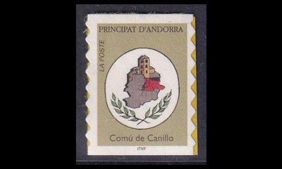 Andorra Fr 499 ** Käyttösarja vaakuna Canillo (1996)