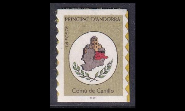 Andorra Fr 499 ** Käyttösarja vaakuna Canillo (1996)