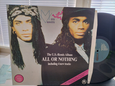 MILLI VANILLI, All or nothing, LP ITA -89  HIENO KUNTO !!