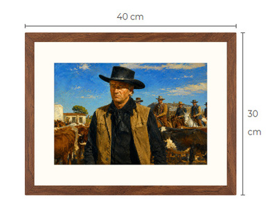 Uusi John Wayne cowboy art print 30 cm x 40 cm