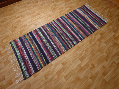 Värikäs puuvillamatto 200x74cm