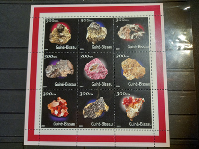 MINERAALIT geologia-aiheinen blokki GUINEA-BISSAU 2001 **