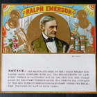 Sikarilaatikon etiketti 9,9 x 9,3  RALPH EMERSON - pikkukuva 1