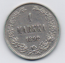 1892 1 markka kl8