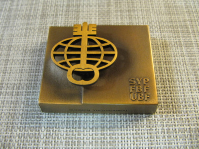 SYP- Union Bank of Finland pöytämitali. 1983.