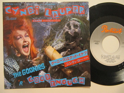 Cyndi Lauper The Goonies 'R' Good Enough 7" sinkku Japani