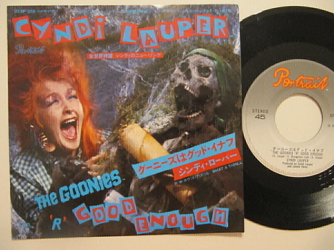 Cyndi Lauper The Goonies 'R' Good Enough 7" sinkku Japani