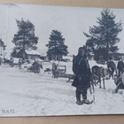 Enontekiö, lappilaisia ja ajoporoja, kelkat, p. 1935 - pikkukuva 1