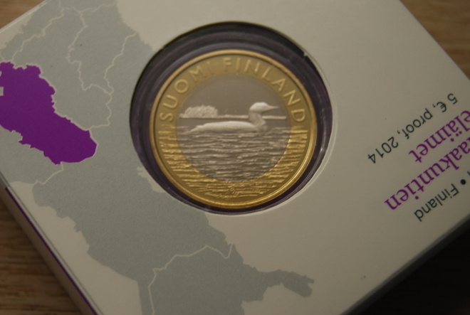 5 Euro Proof Maakuntien eläimet - Savo– Kuikka